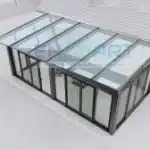 Fixed Glass Ceiling + Lift and Slide Glass System