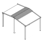 6 Ayaklı Beşik Çatı Otomatik Pergola