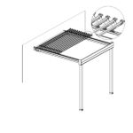 İki ayaklı duvara sabit  RollingRoof Sistem